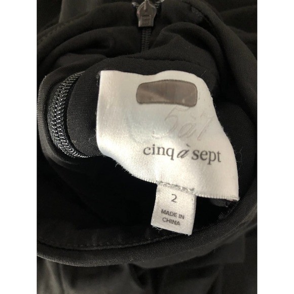 Cinq à Sept Francoise Gown Long Sleeve Black 2 - Picture 13 of 16